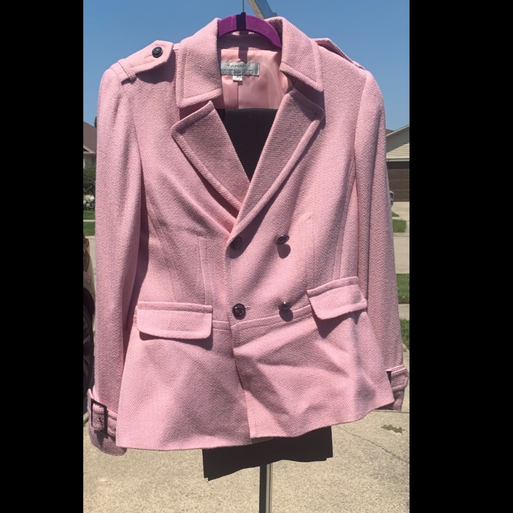 Pink Tahari Blazer and Jones New York Slacks